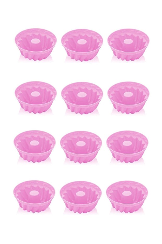 Colorful Silicone Mini Cake Mold 12pcs Non-stick Mold for Cupcake and Muffin