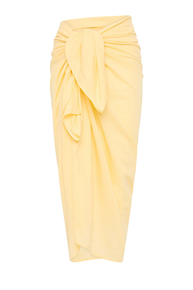 Butter Yellow Satin Pareo