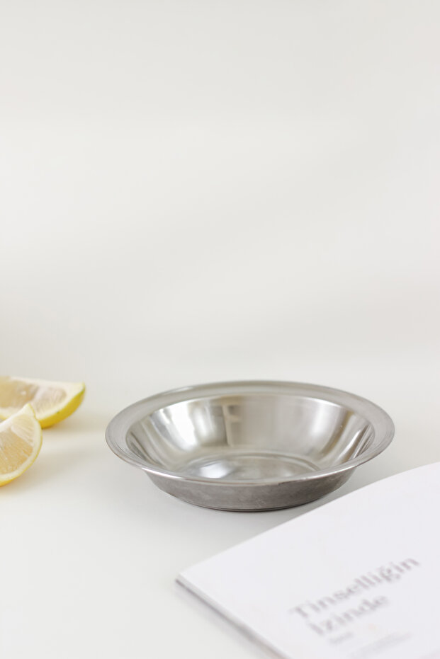 Paslanmaz Çelik 15,5 cm Çerez Kahvaltılık Tabağı - 1