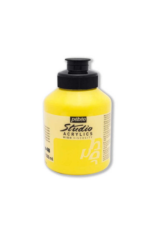 Studio Akrilik Boya 500ml Kavanoz 171-48 Primary Yellow - 1