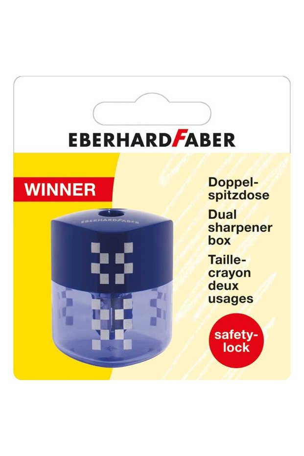 Winner Double Pencil Sharpener Blue with Blister Pack