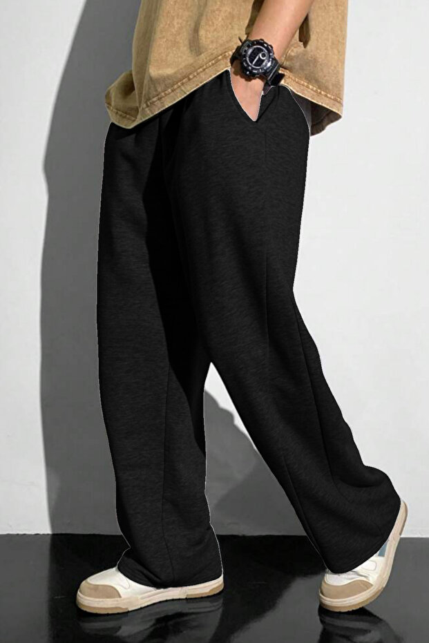 Loose Fit Baggy Adjustable Leg Sweatpants Black/Grey/Anthracite