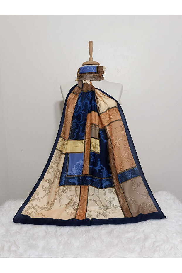 Patterned Soft Cotton Shawl - 1