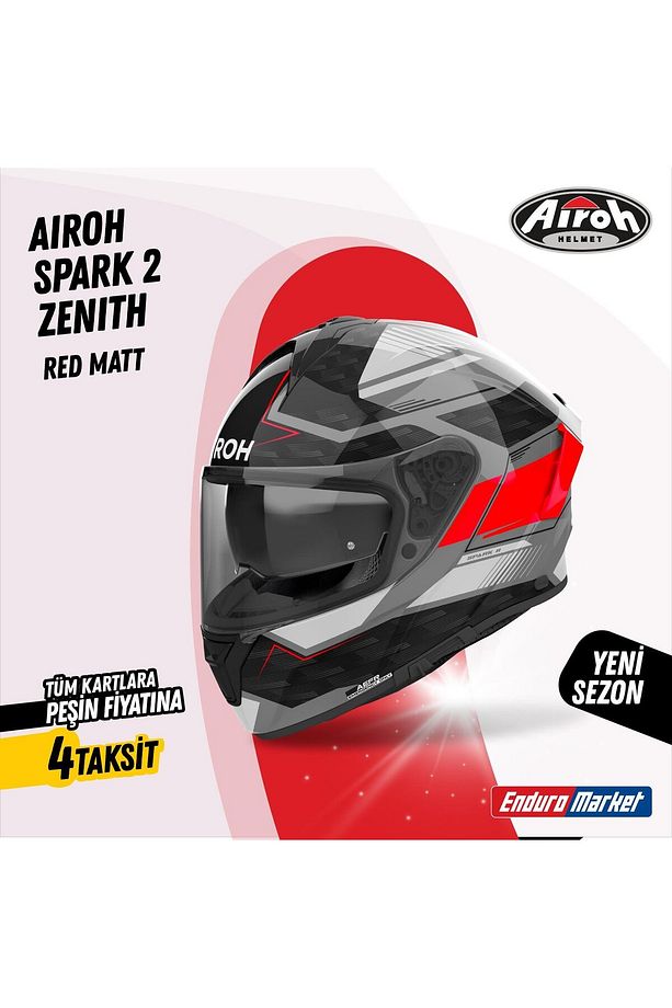 Spark 2 Zenıth Red Gloss Kask - 4