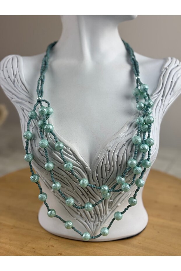 Simli incili kolye - 4