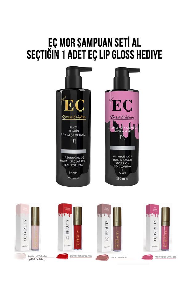 EÇ MOR ŞAMPUAN VE MOR MASKE (DUDAK PARLATICI LIP GLOSS ) - 1