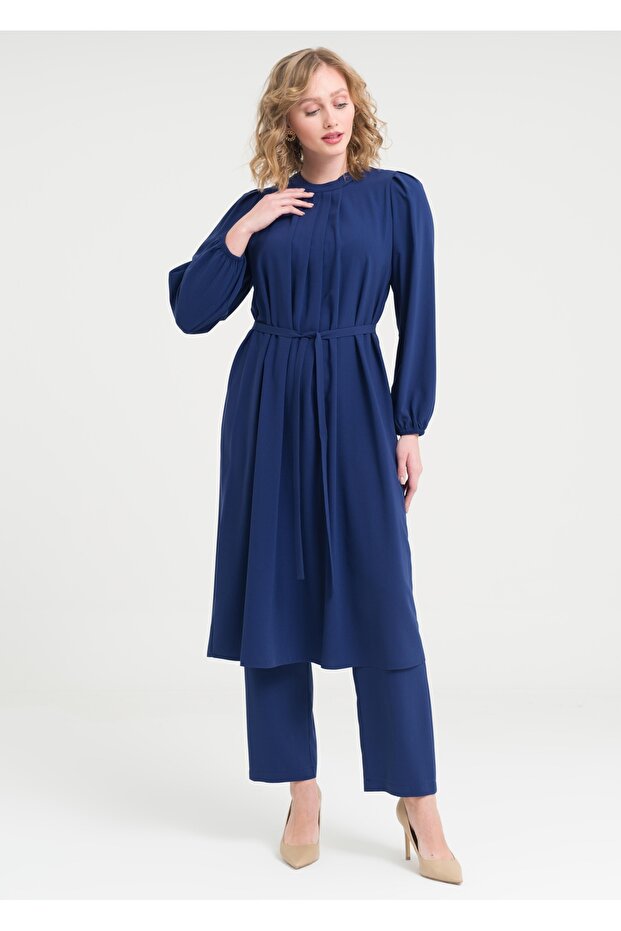 Önü Pile Detaylı Tunik - 1