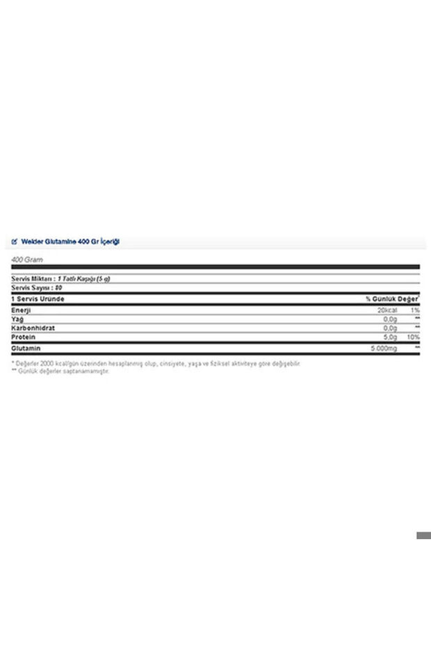 Glutamine 400 Gram - 80 SERVİS - 2
