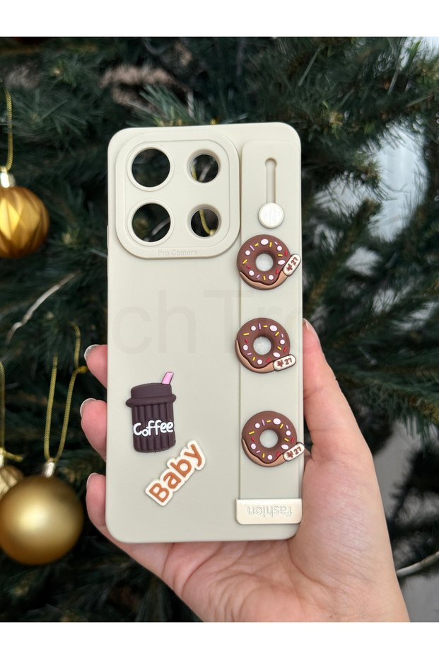 Xiaomi Redmi Note 13 4g Case with Sticker Patterned Hand Cover