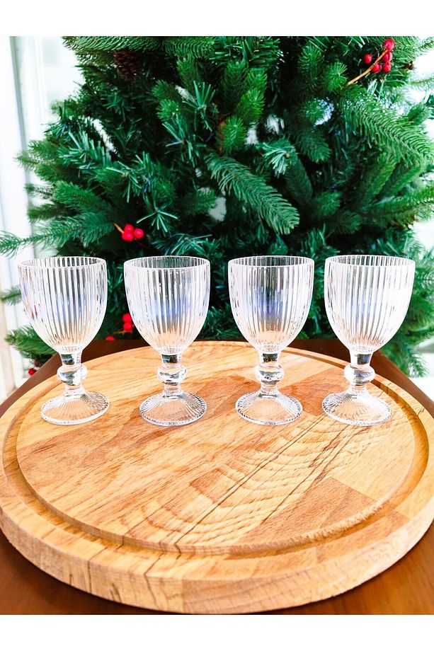 Paris Footed Coffee Side 4 Set - Paris Ayaklı Kahve Yanı 4 lü Seti - 68 ml - 5