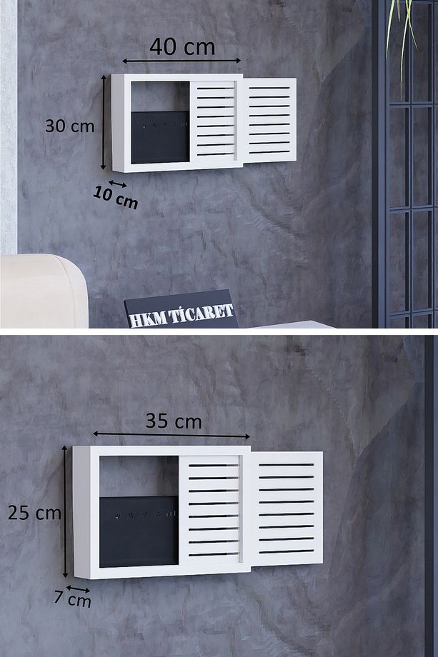30x40x10 Cm Veya 25x35x7 Cm Duvar Asılabilir Sigorta Ve Modem-wifi Saklama Kutusu! Saklama Kutusu - 1