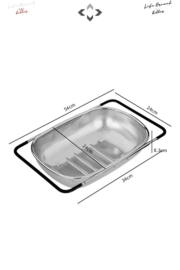 S Versatile Multi-Purpose Collapsible Colander Stainless Steel Large Colander Fruit Vegetable Washing - 8