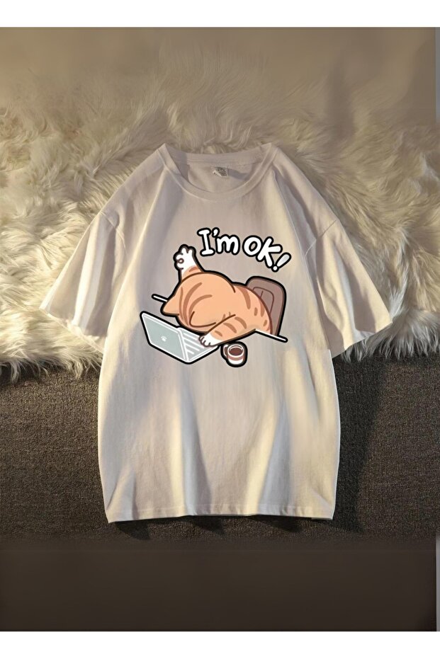 I'm Ok Oversize Unisex Tshirt - 1