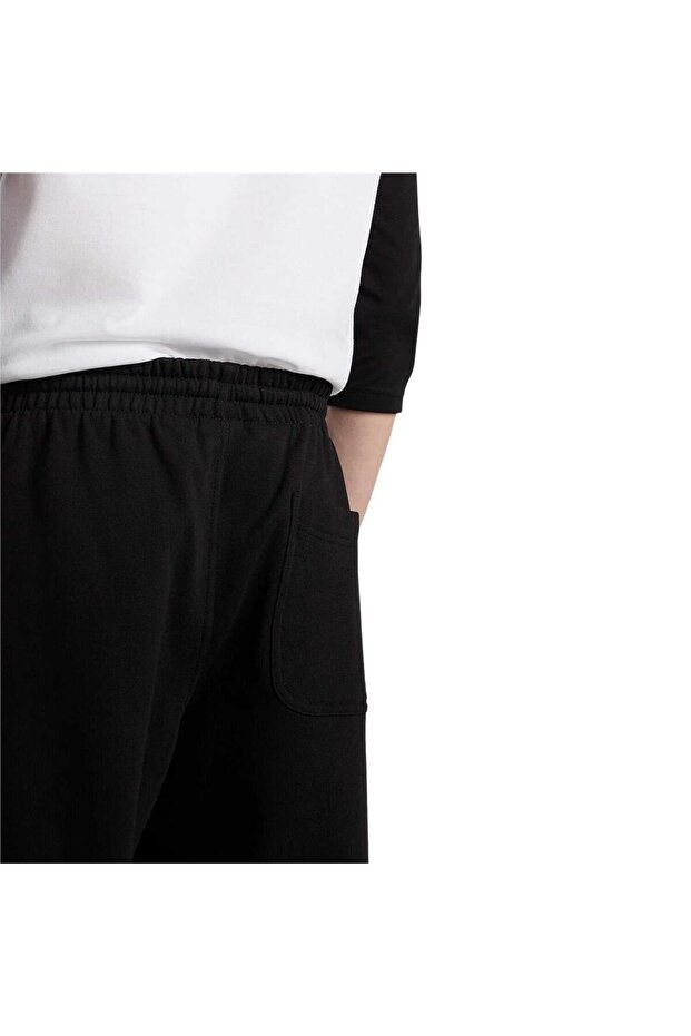 Core Basic Fleece Siyah Pantolon - 7