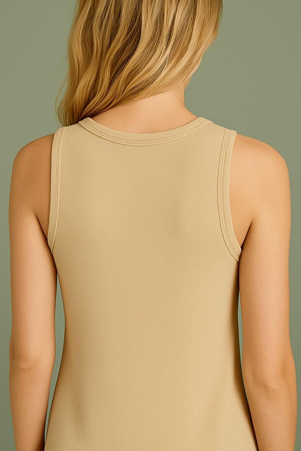 فستان يومي أساسي من القماش المشروط بقصة مريحة - 8