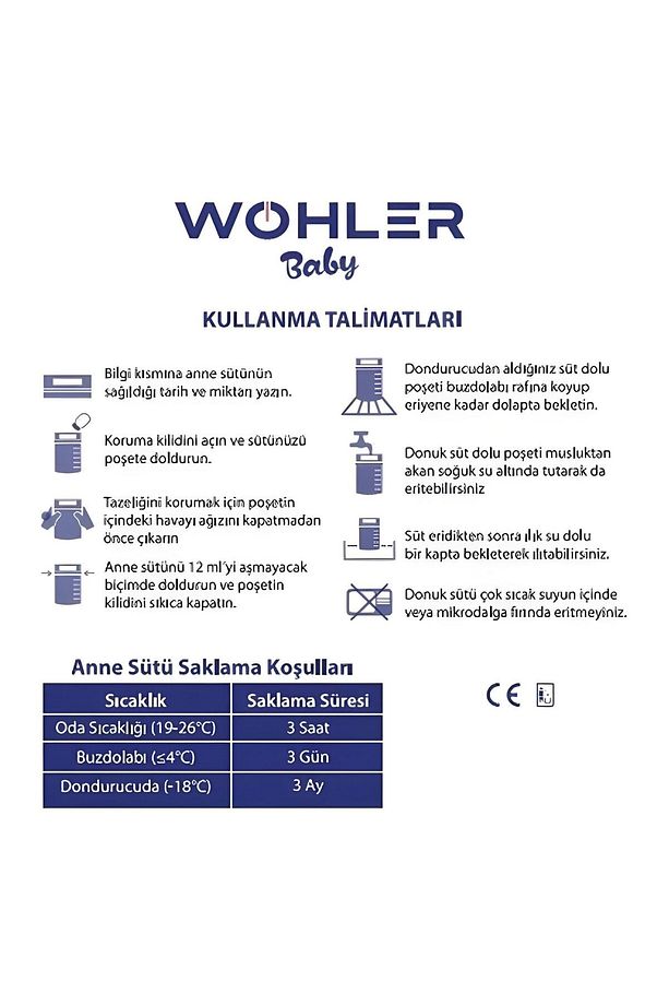 Anne Sütü Saklama Poşeti 25 'li X 4 : 100 Adet - 4