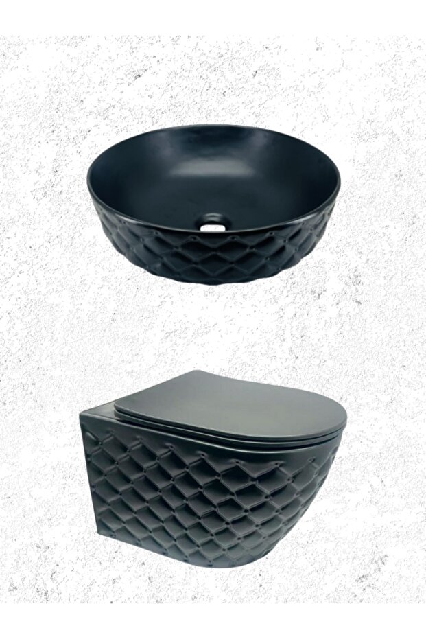 Yedi Yapı Siyah Çanak Lavabo + Klozet - 1