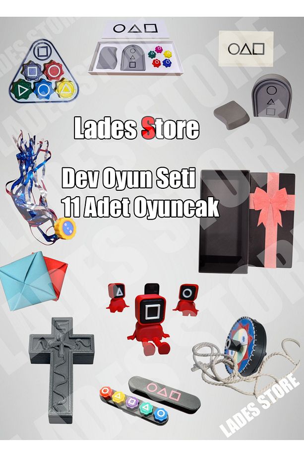 Squid Game Dev Oyun Seti 11 Adet Oyuncak Dev Eğlence Pakedi - 1