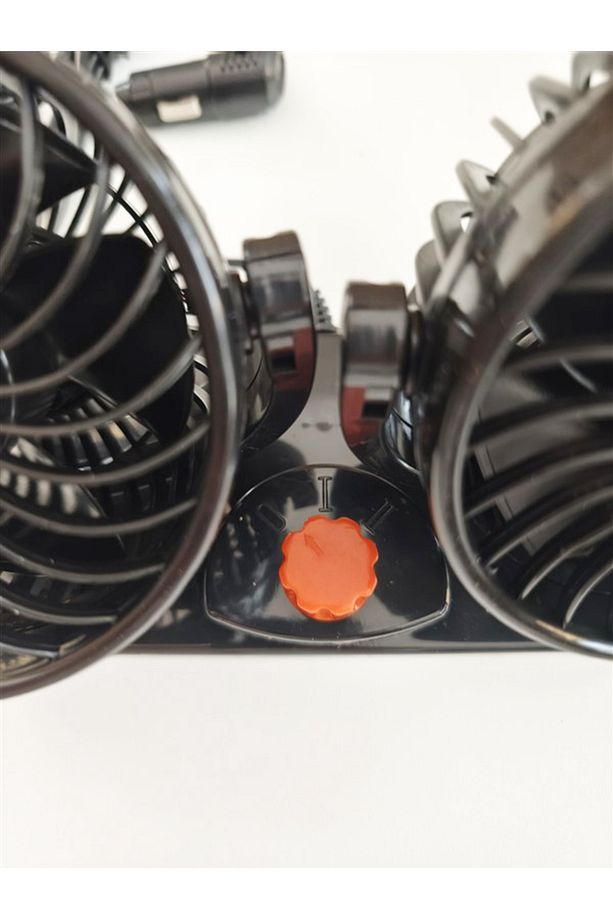 24 Volt Araç Içi Torpido Üstü Çift Fanlı Oto Vantilatör 360 Dönebilir - 5