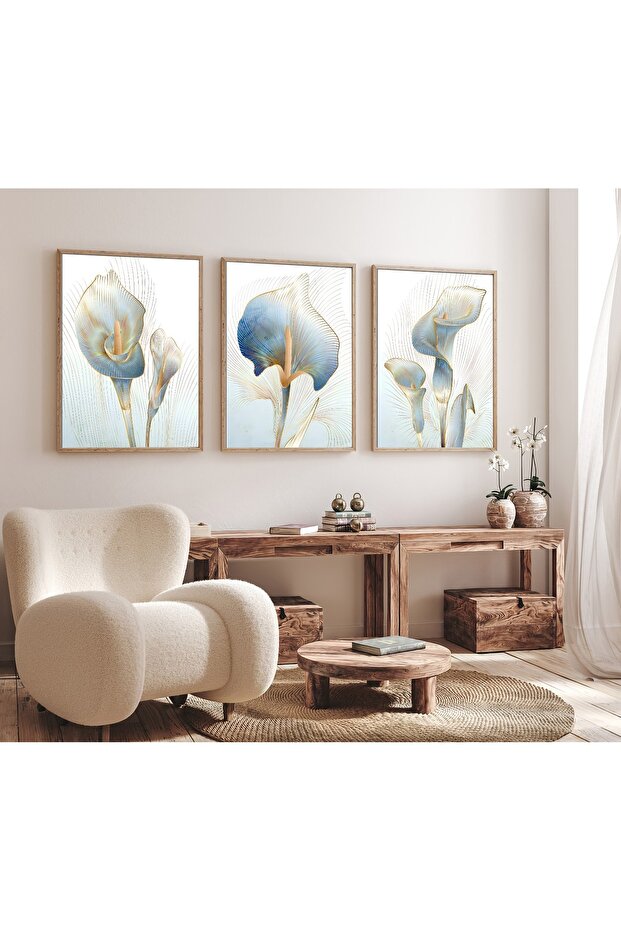 Wooden 3-Piece Framed Decorative Picture qmrc