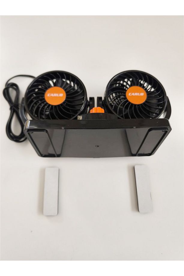 24 Volt Araç Içi Torpido Üstü Çift Fanlı Oto Vantilatör 360 Dönebilir - 4