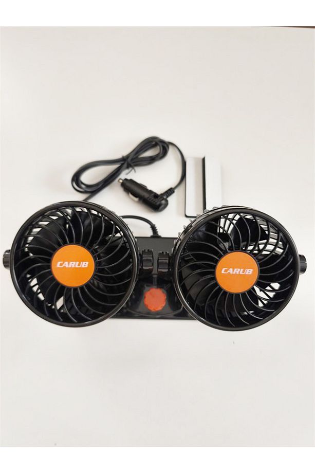 24 Volt Araç Içi Torpido Üstü Çift Fanlı Oto Vantilatör 360 Dönebilir - 1