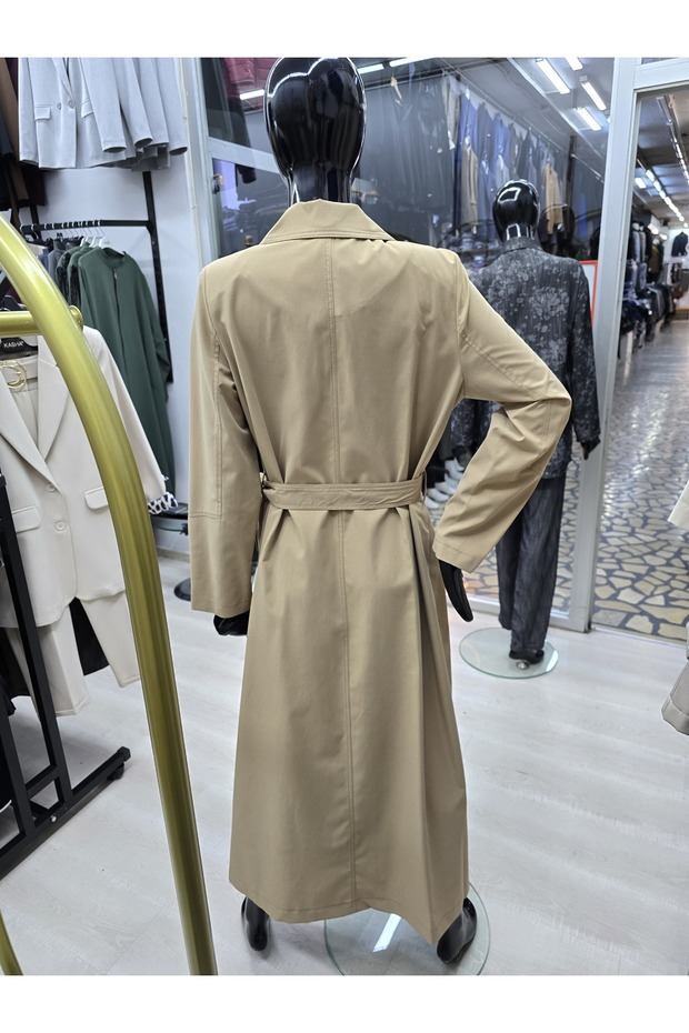 Viscose Kravze Buttoned Trench Coat - 4