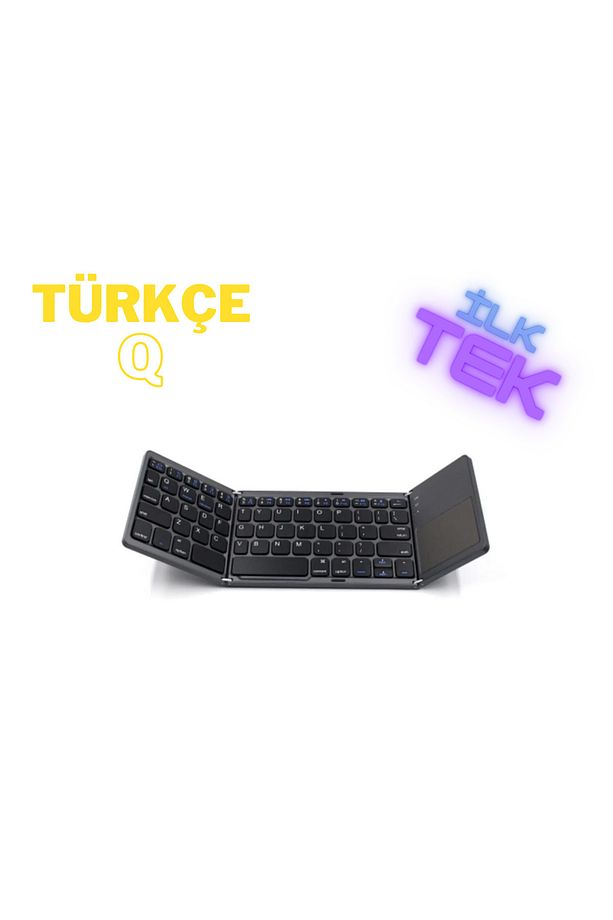 Touch Pro Katlanabilir Bluetooth Type-c Klavye Türkçe Q Android / Ios - 2