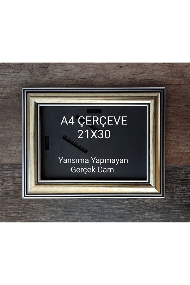 A4 Çerçeve 21x30 Diploma-Sertifika Çerçevesi Masa Üstü Ayaklı-Yatay yada Dikey Asılabilir - 1