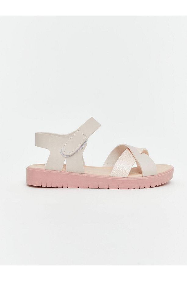 LCW STEPS Çapraz Bantlı Cırt Cırtlı Kız Çocuk Sandalet - 2