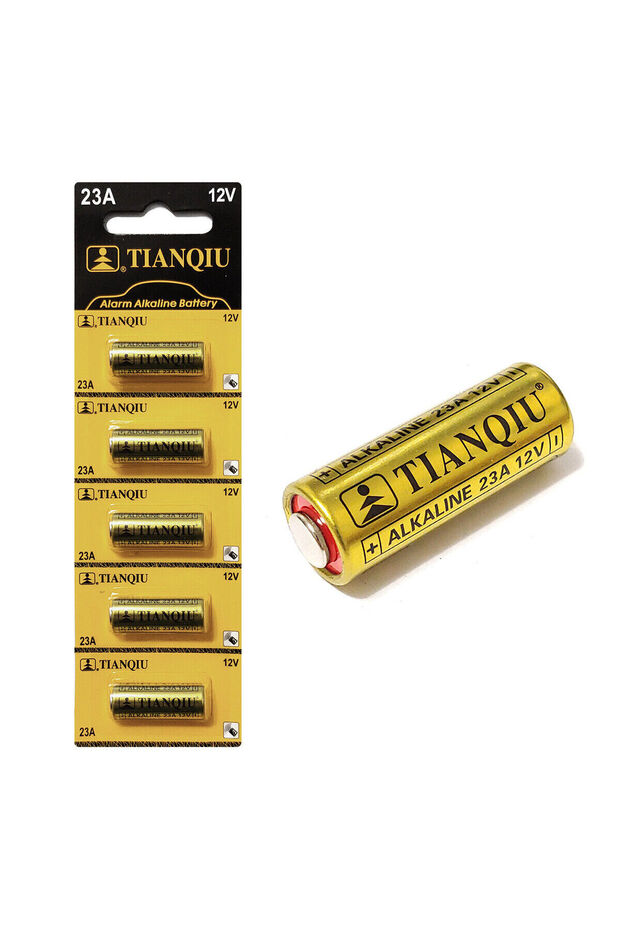 23A Alarm Alkaline 12V Batteries - 5 Pieces