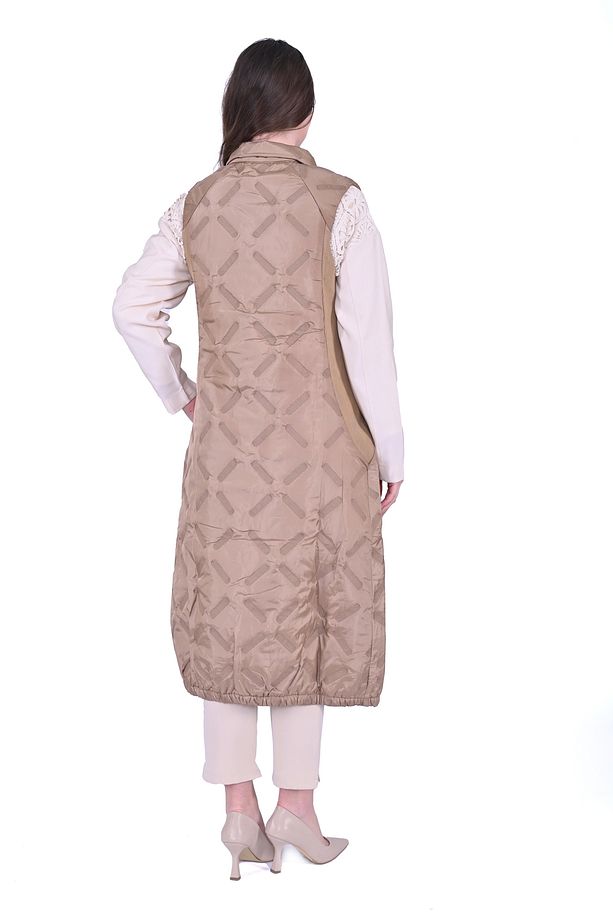 İNVEE 6916 Kapitone Camel Yelek - 3