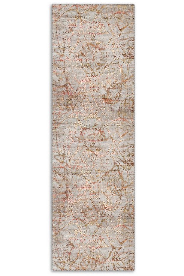 Kaşmir doku yumuşak kaymaz pamuk taban oturma odası salon mutfak koridor bronz turuncu halı kilim - 5