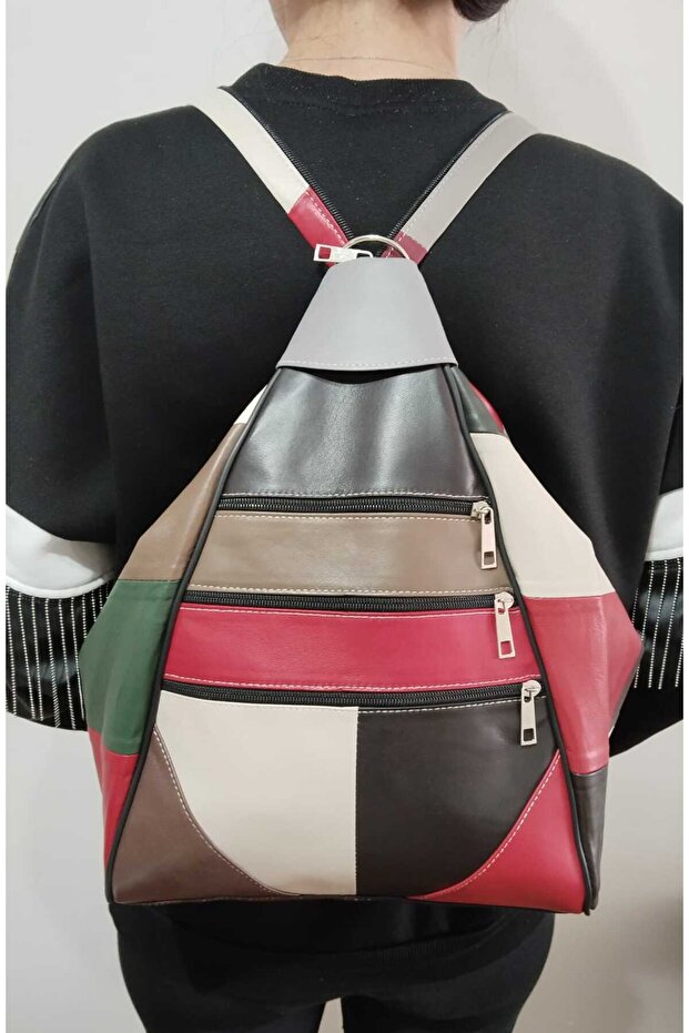 Genuine Leather Backpack - 2