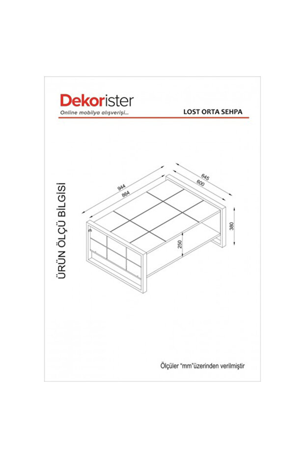 طاولة قهوة لون بني Lost - 4