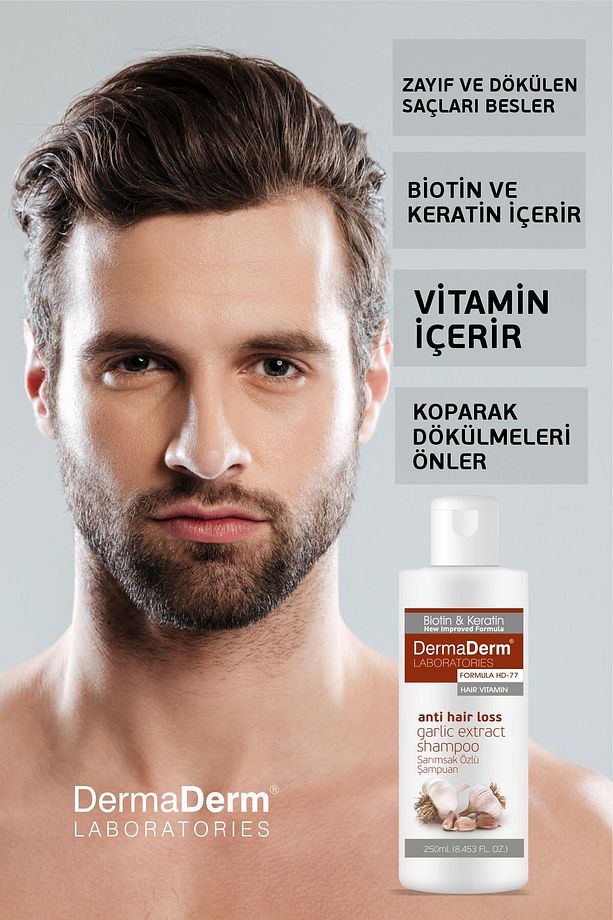 Saç Dökülmesine Karşı Biotin ve Keratin İçeren Sarımsak Şampuanı 250ml. - 6