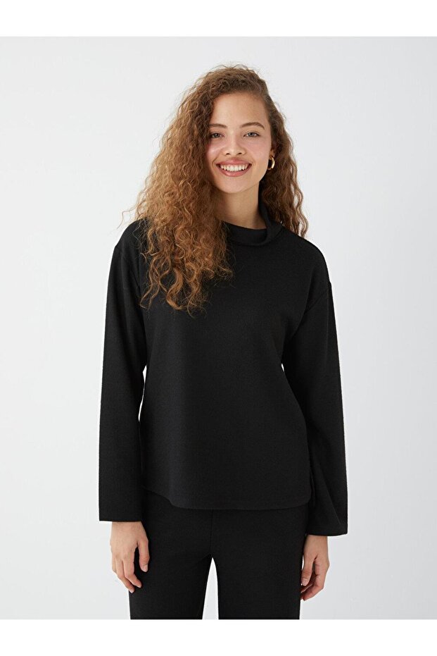 Turtleneck Straight Long Sleeve Women's Sweater