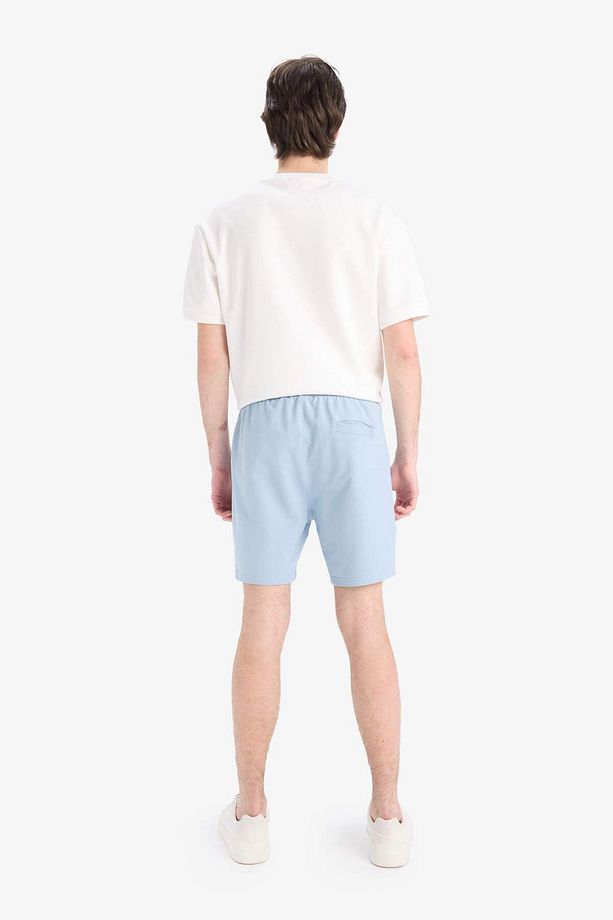 Slim Fit Dar Kesim Dar Paça Basic Düz Şort B8674AX25SP - 6