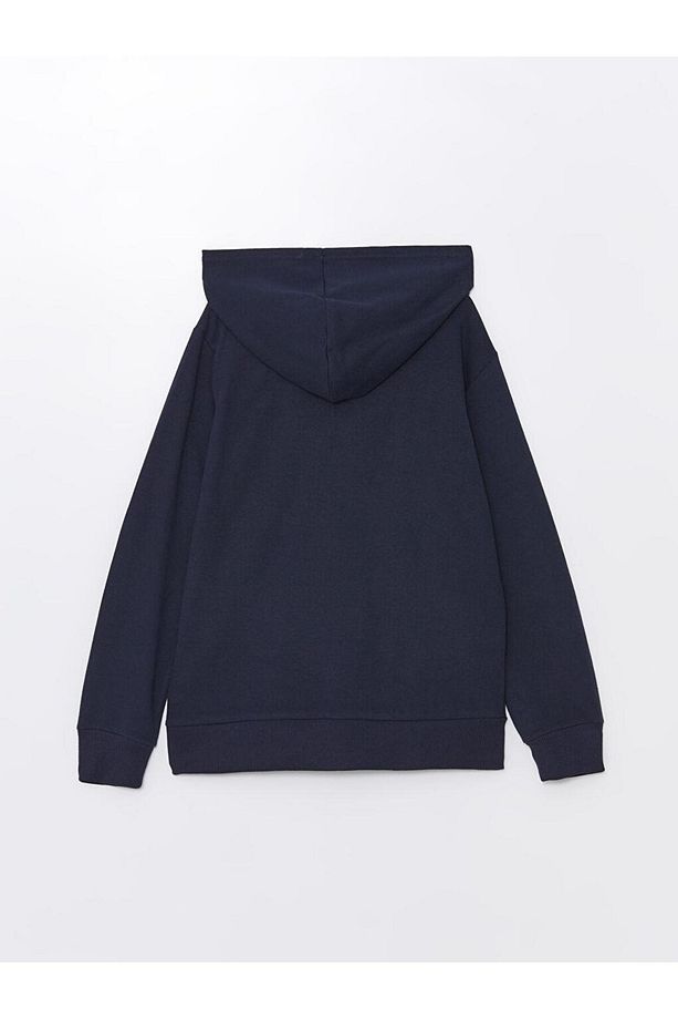 Kapüşonlu Basic Uzun Kollu Kız Çocuk Fermuarlı Sweatshirt (W4) - 2