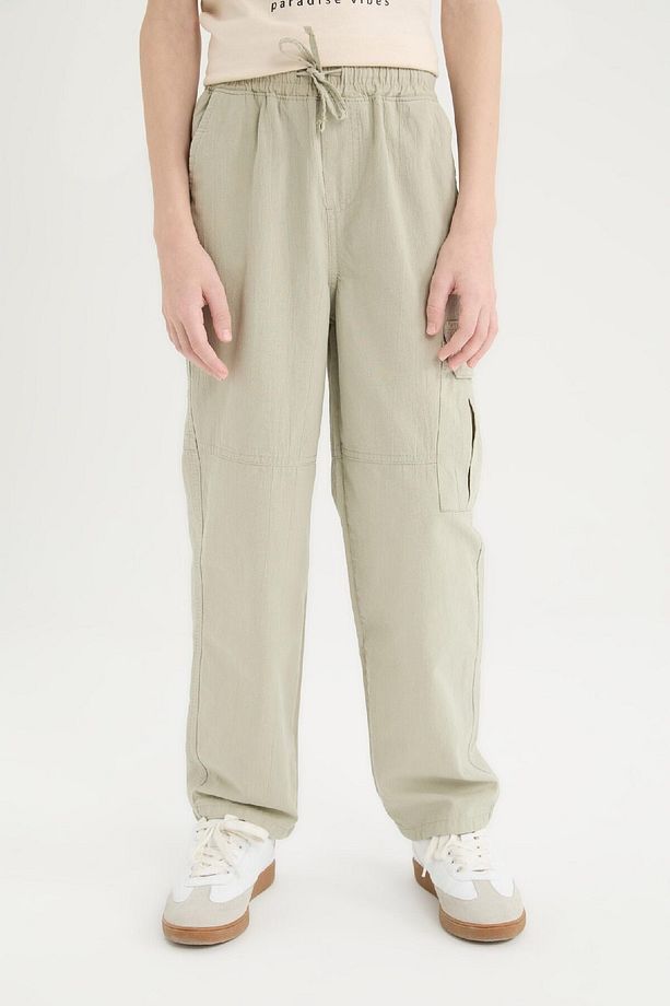 Erkek Çocuk Loose Fit Standart Paça Gofre Dokulu Pantolon D7794A825SP - 1
