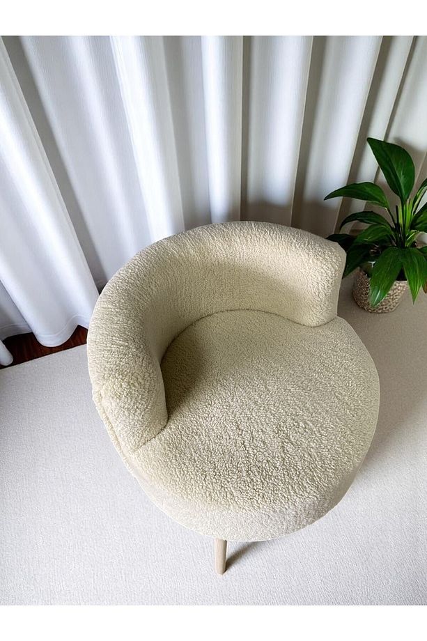 Nova Teddy Kumaş Geniş Oturma Alanlı Berjer, Salon, Yatak Odası, Makyaj Masası, Kahve Köşesi - 4