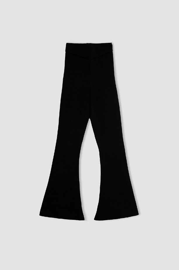 Kız Çocuk Flare Fit Ispanyol Paça Basic Düz Triko Pantolon A6029a824wn - 6