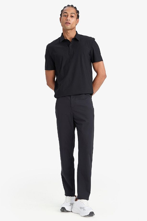 DeFactoFit Slim Fit Dar Kesim Standart Paça Esnek Multifonksiyonel Dokuma Sporcu Pantolon E3333AX25S - 5