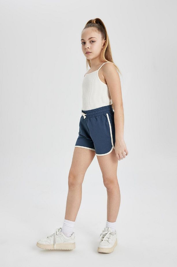 Kız Çocuk Beli Lastikli Basic Düz Şort B5164a824hs - 2