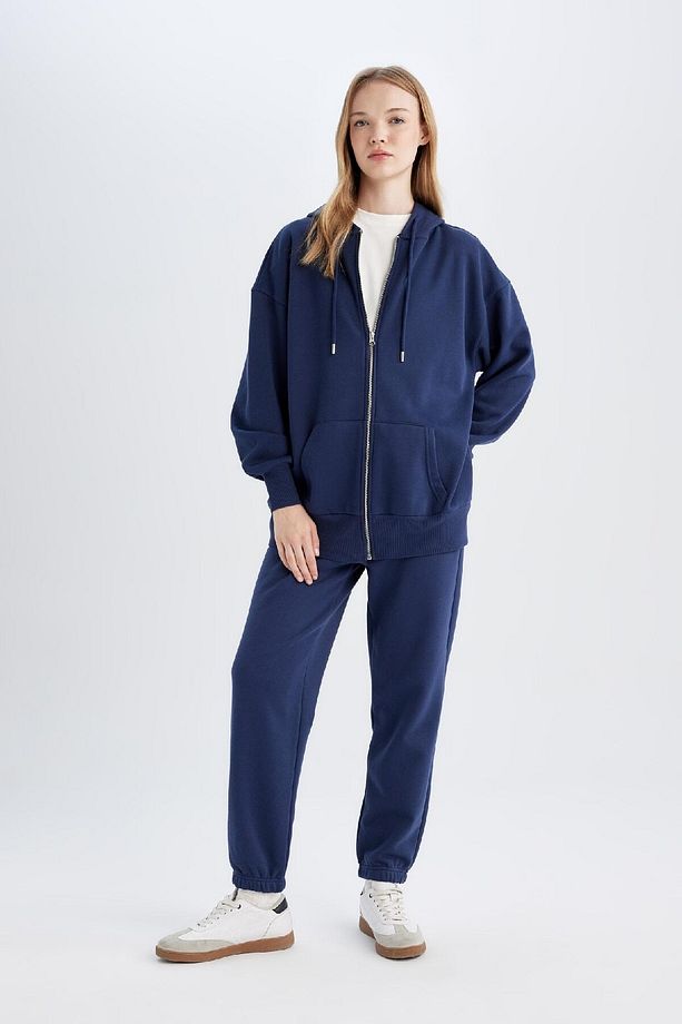 Standart Fit Kalın Jogger Eşofman Altı Bel Paça Lastikli Basic Düz Uzun Boy S7370az24wn - 3