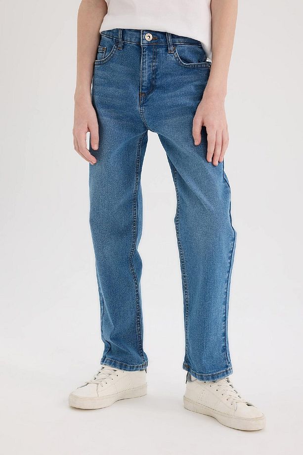 Erkek Çocuk Straight Fit Düz Paça Basic Düz Jean Pantolon D6475a825sm - 1