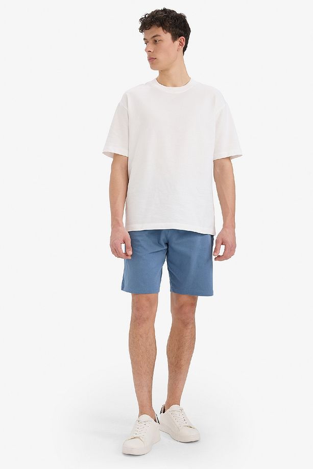 Slim Fit Dar Kesim Cepli Pamuklu Basic Düz Bermuda Şort W1105az25sp - 2