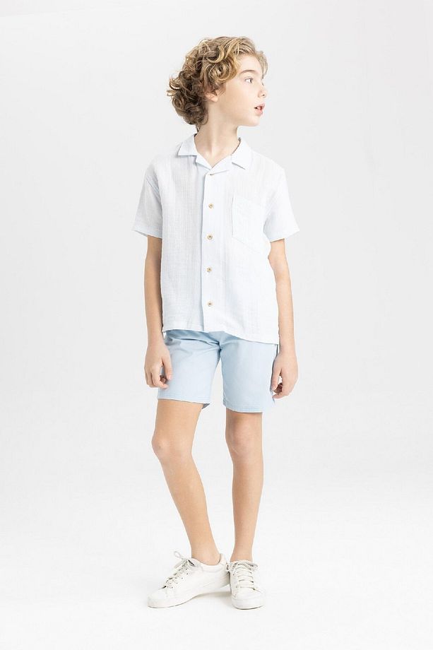 Erkek Çocuk Cepli Basic Düz Gabardin Şort C2955a824sm - 3