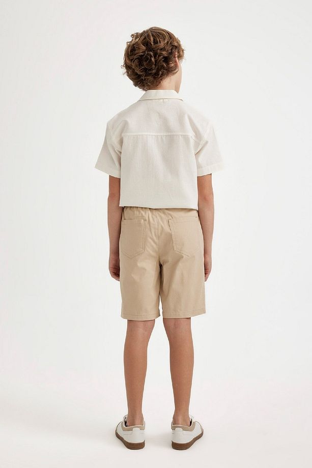 Erkek Çocuk Basic Düz Beli Lastikli Cepli Gabardin Şort C2956a824sm - 4