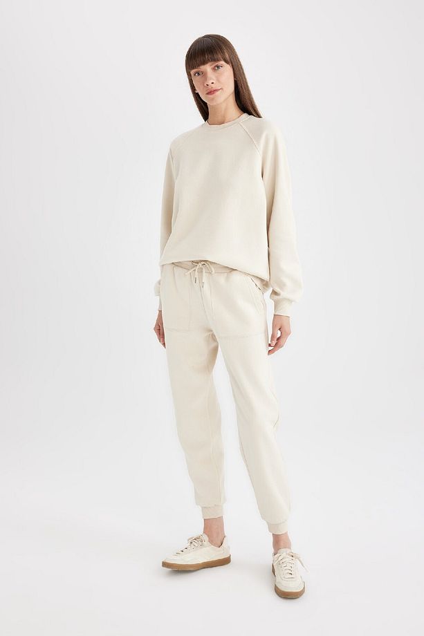 Regular Fit Jogger Eşofman Altı Basic Düz Beli Lastikli Bağcıklı Cepli V2699az24wn - 3